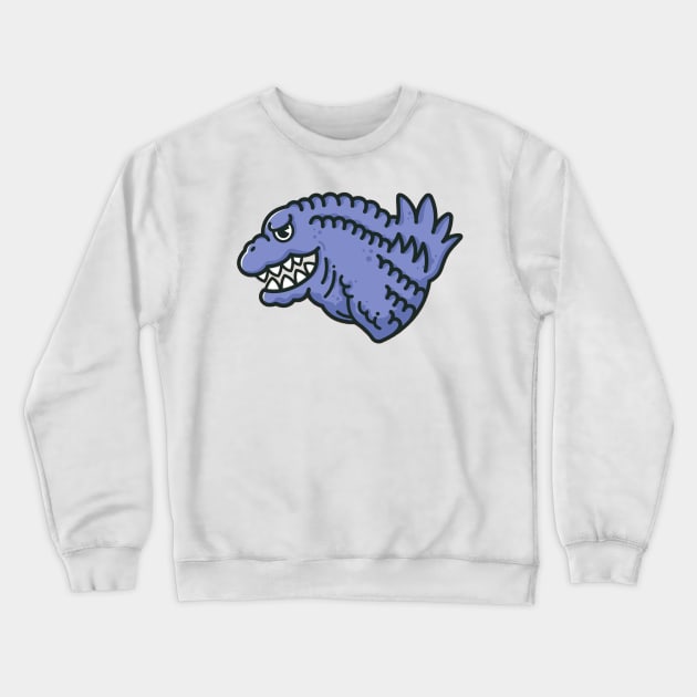 godzilla Crewneck Sweatshirt by a cat cooking